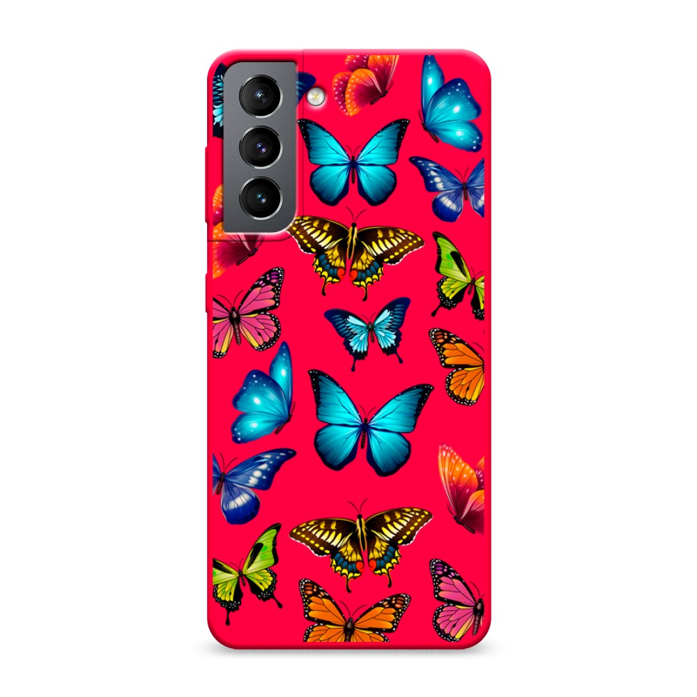 

Матовый силиконовый чехол "Звездочки графика белая" на Samsung Galaxy S21 +, Звездочки графика белая