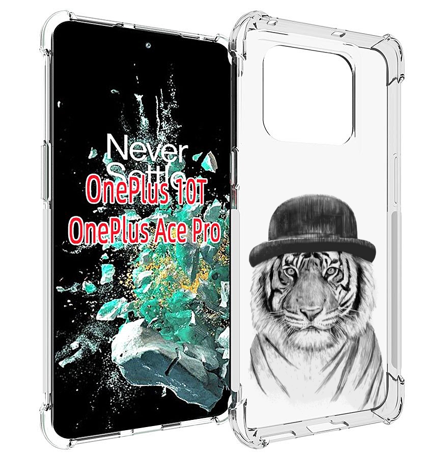 

Чехол MyPads тигр британец для OnePlus 10T, Прозрачный, Tocco
