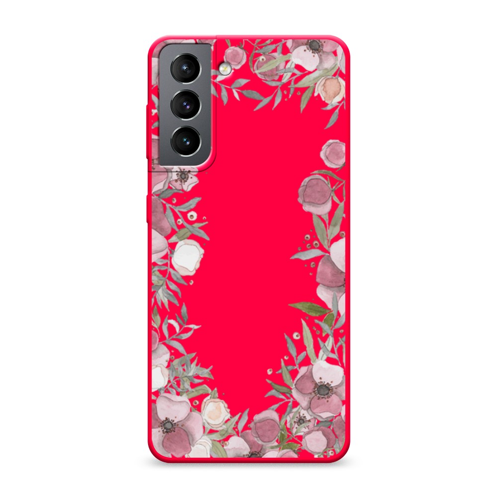 

Чехол Awog на Samsung Galaxy S21 / Самсунг S21 "Розовая цветочная рамка", Разноцветный, 2101853-1