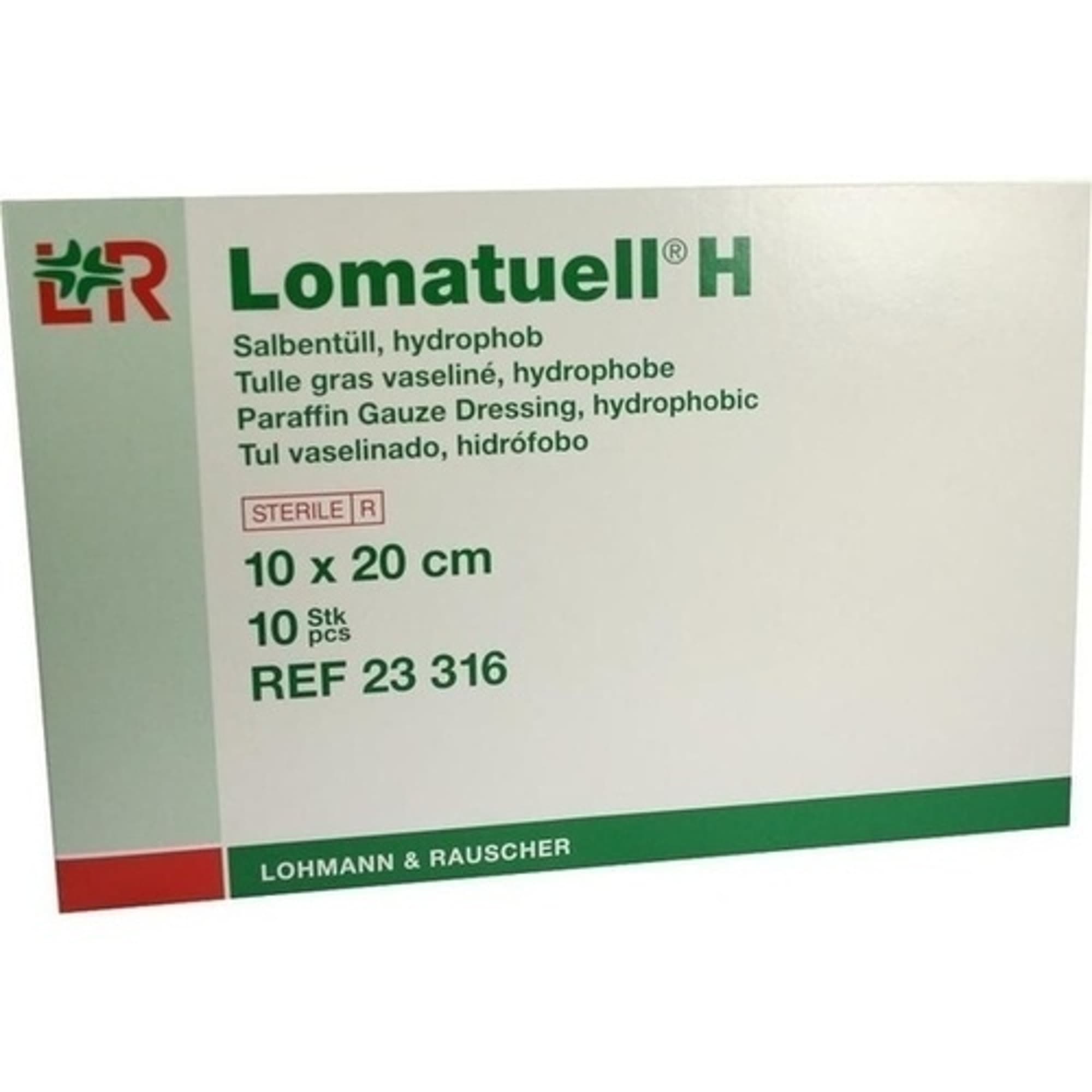 Повязка Ломатюль мазевая стерильная с гидрофобной мазью 10х20см, 10 шт. 23316