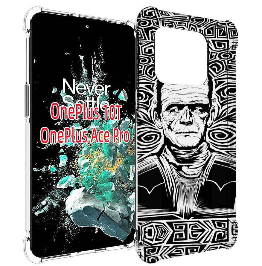 

Чехол MyPads франкенштейн черно белый для OnePlus 10T, Прозрачный, Tocco