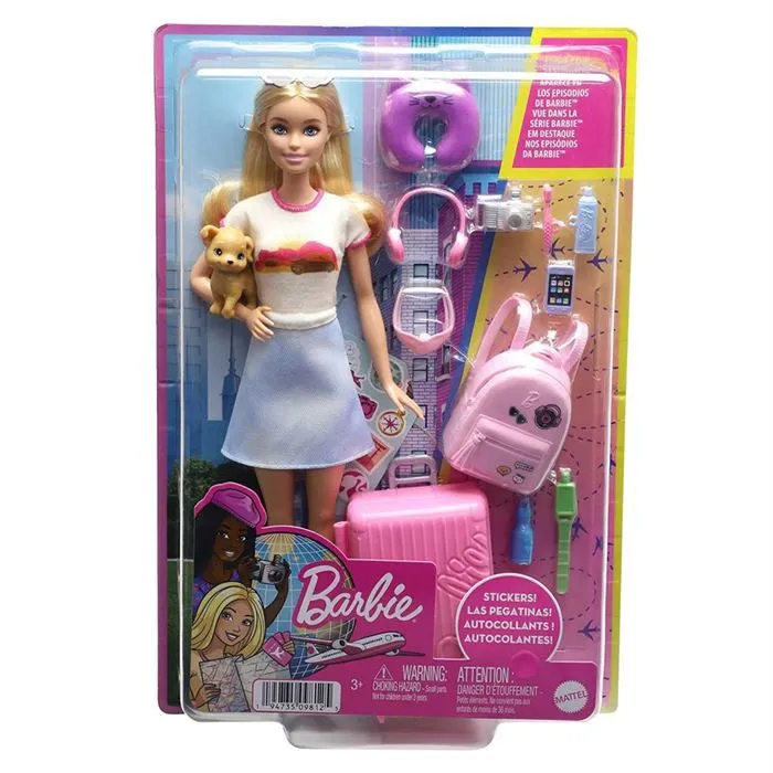 

Кукла Barbie и Аксессуары, Дорожный набор со Щенком HJY18, HJY18