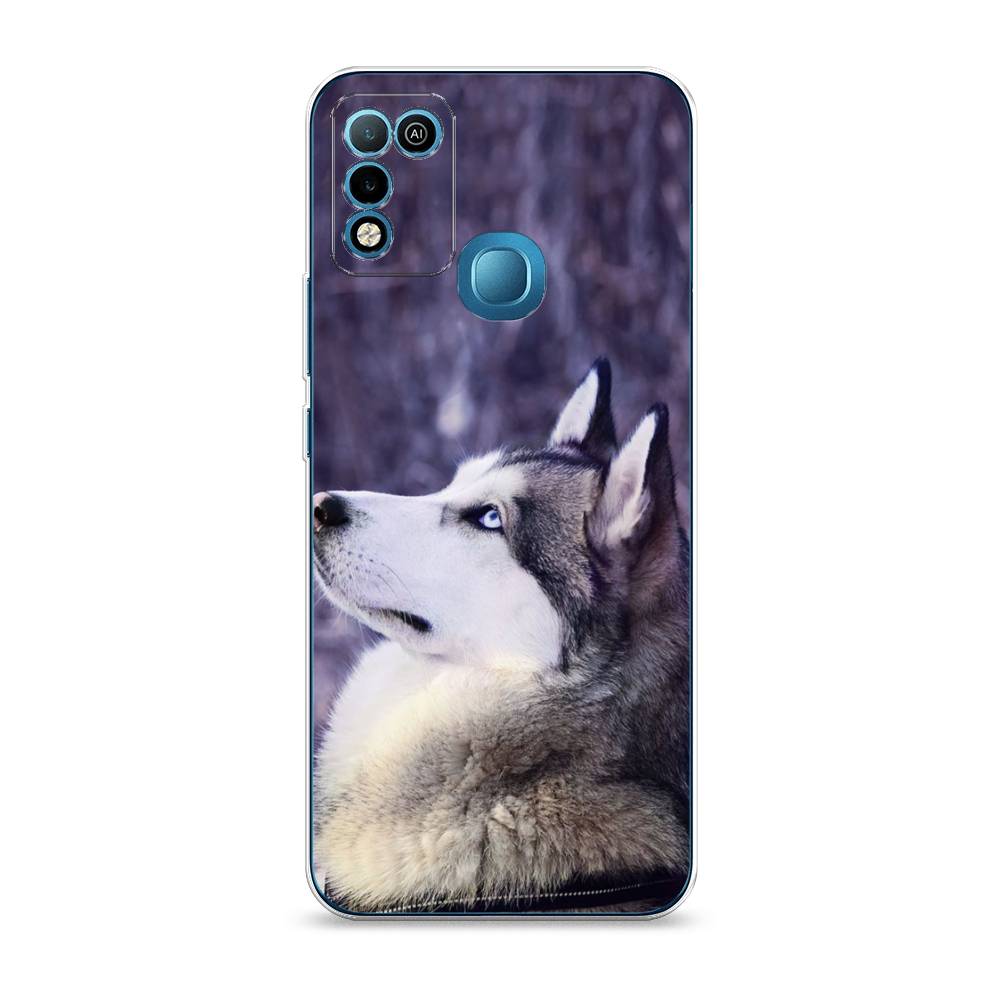 

Чехол на Infinix HOT 10 Play "Хаски 1", Фиолетовый;белый, 3100650-1