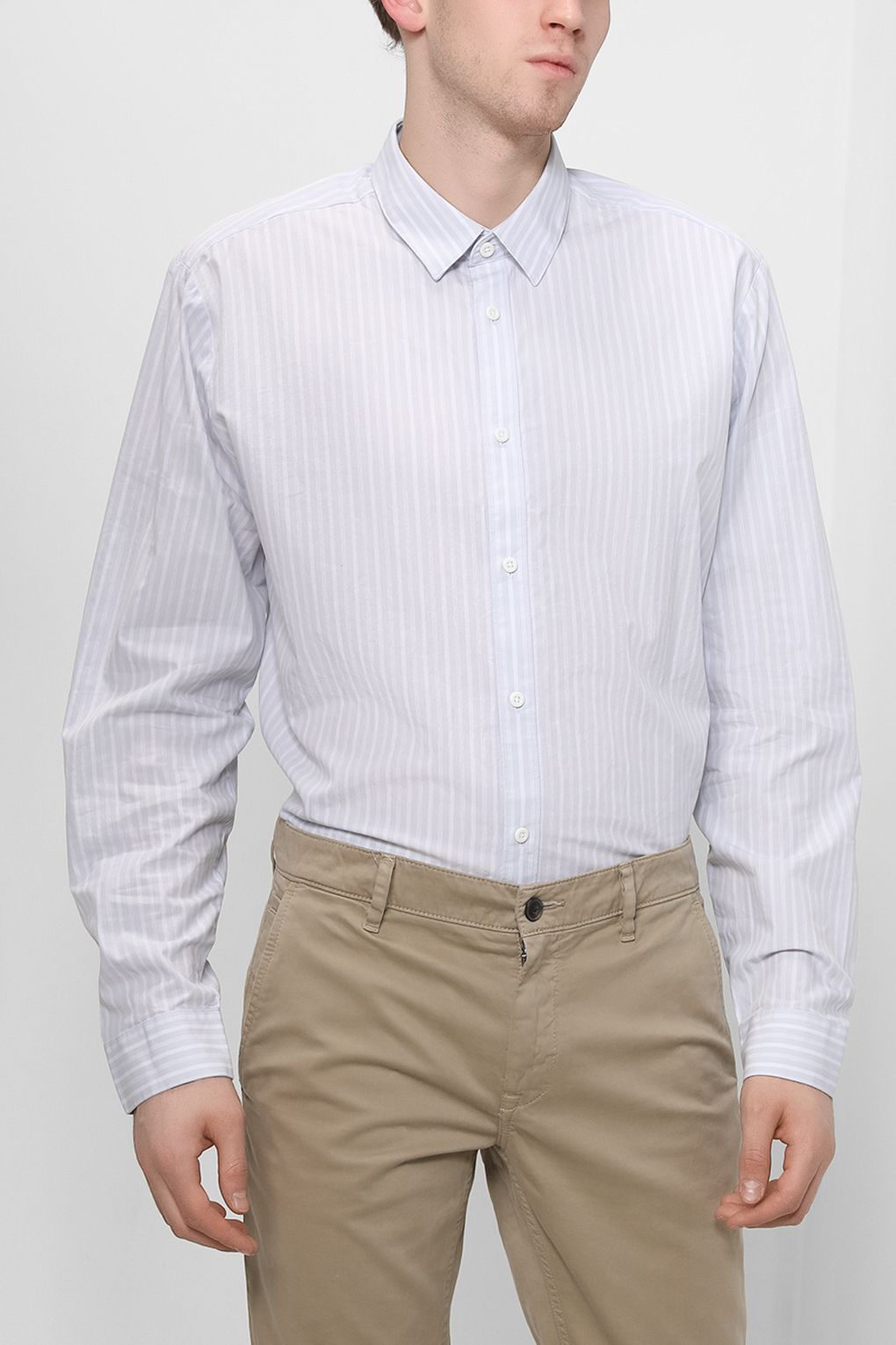 

Рубашка мужская Esprit Casual 122EO2F301 голубая L, Голубой, 122EO2F301