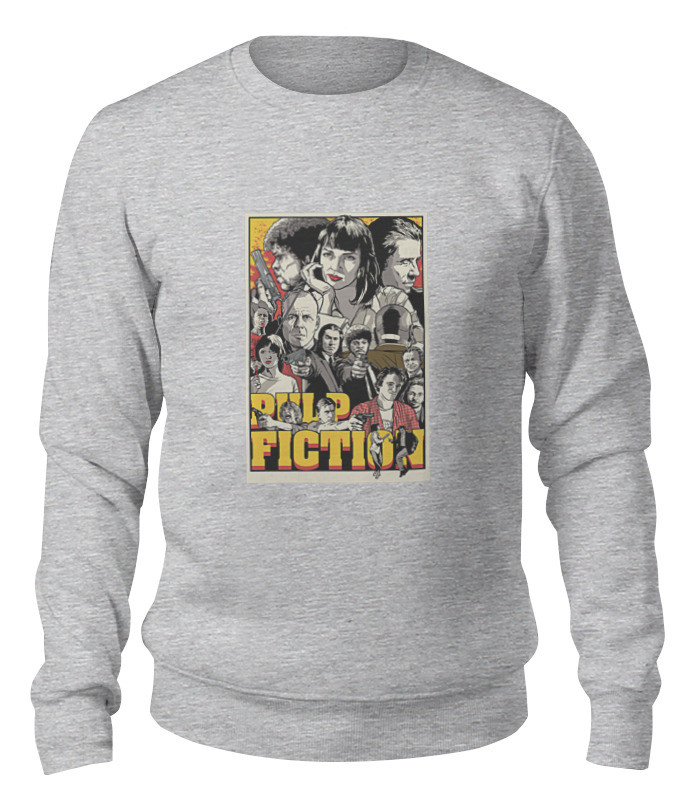 

Свитшот унисекс Printio Pulp fiction family серый S, Pulp fiction family