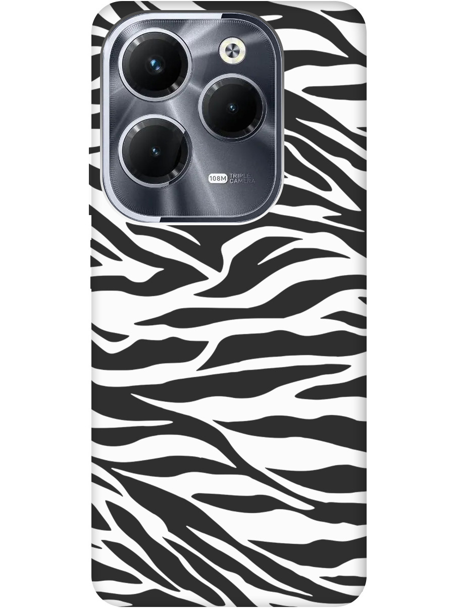 

Чехол на Infinix Hot 40 / Hot 40 Pro "Паттерн зебры" Soft Touch черный, 20011887