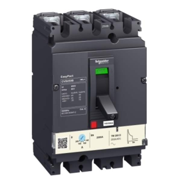 

Автоматический выключатель Schneider Electric CVS 250B 3П 200A 25kA LV525302