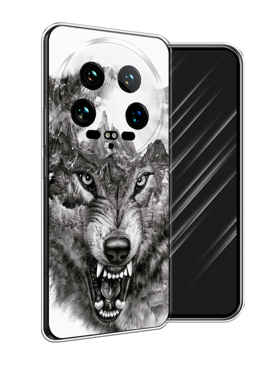 

Чехол Awog на Xiaomi 14 Ultra "Волк в горах", Серый;белый;бежевый, 321850-1