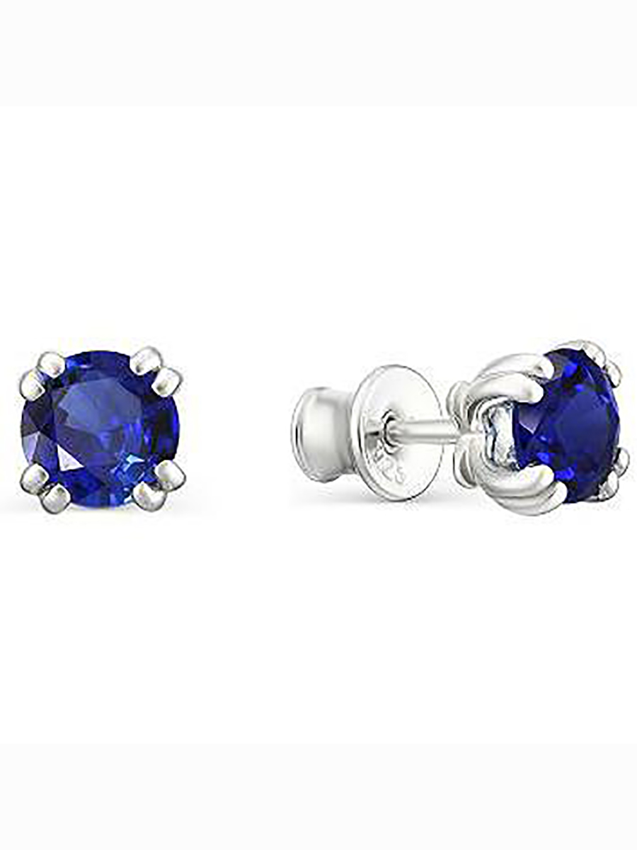 

Серьги с 2 сапфирами из серебра Алкор серебро 02-1195_0ГТС-00, 02-1195_0ГТС-00