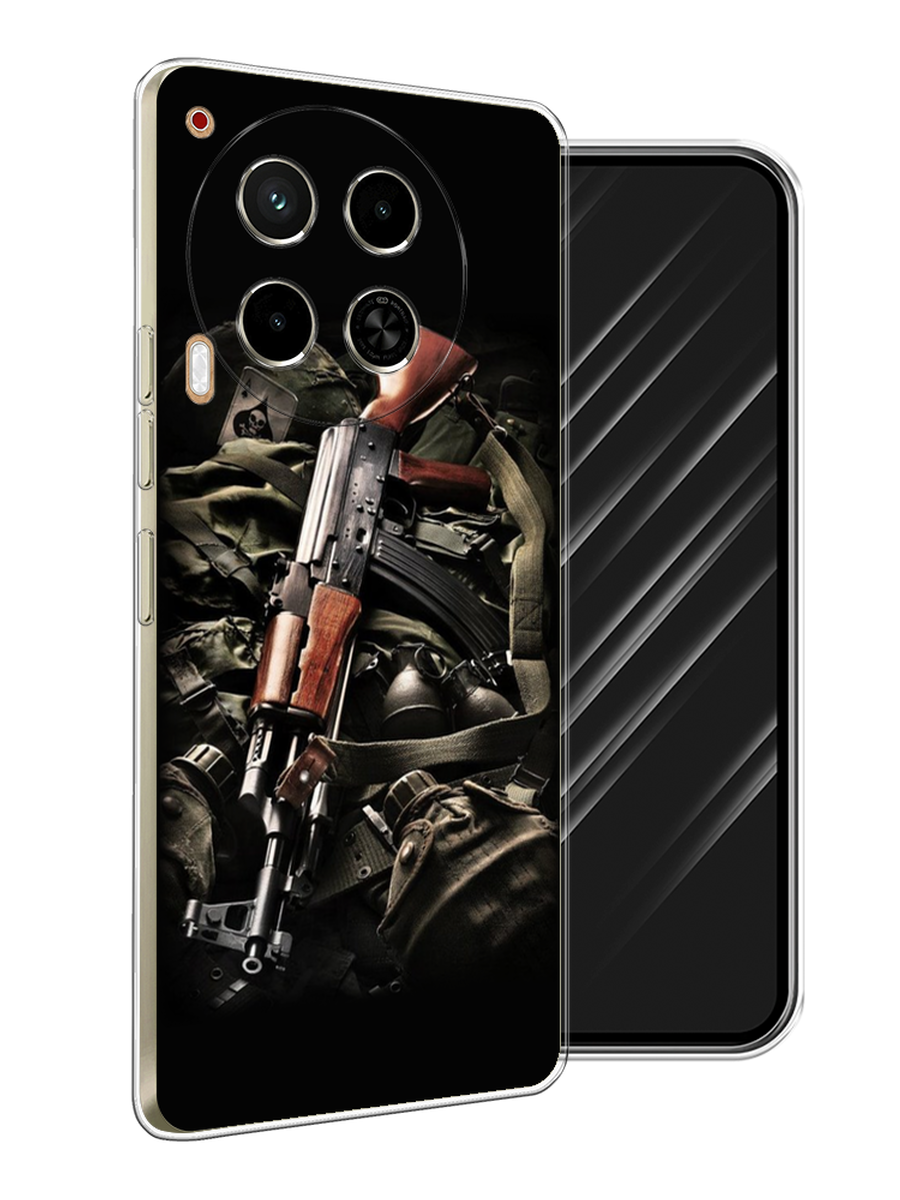 

Чехол Awog на Tecno Camon 30 4G "Автомат", Черный;коричневый;серый, 305650-1