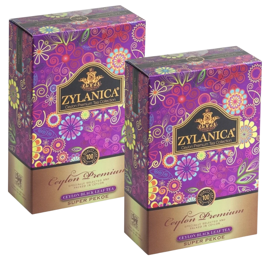 Чай черный Zylanica Ceylon Premium Collectoin Super Pekoe, 2 шт по 100 г