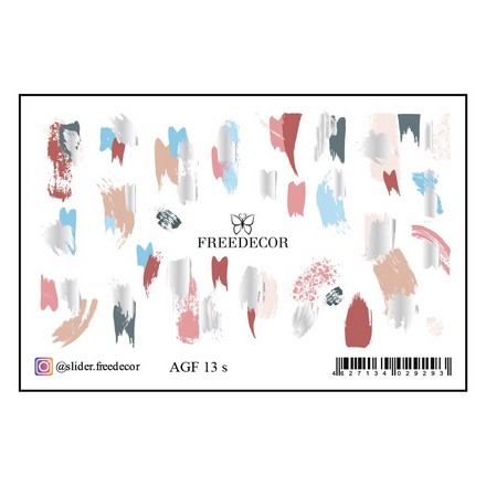 

Набор, Freedecor, Фольгированный слайдер-дизайн «Аэрография» №13s, 3 шт.