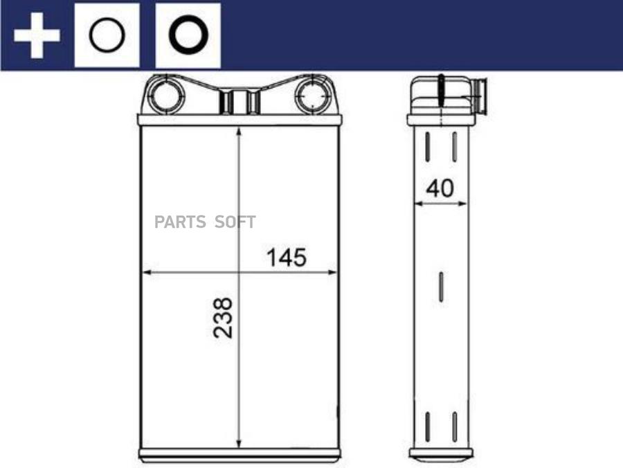 

MAHLE AH7000S Радиатор печки AUDI A4 2000=>