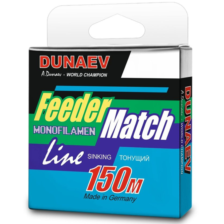 Леска Dunaev FEEDER-MATCH Sinking Black (150 м, 0.25 мм, 5.8 кг) цв. Чёрный