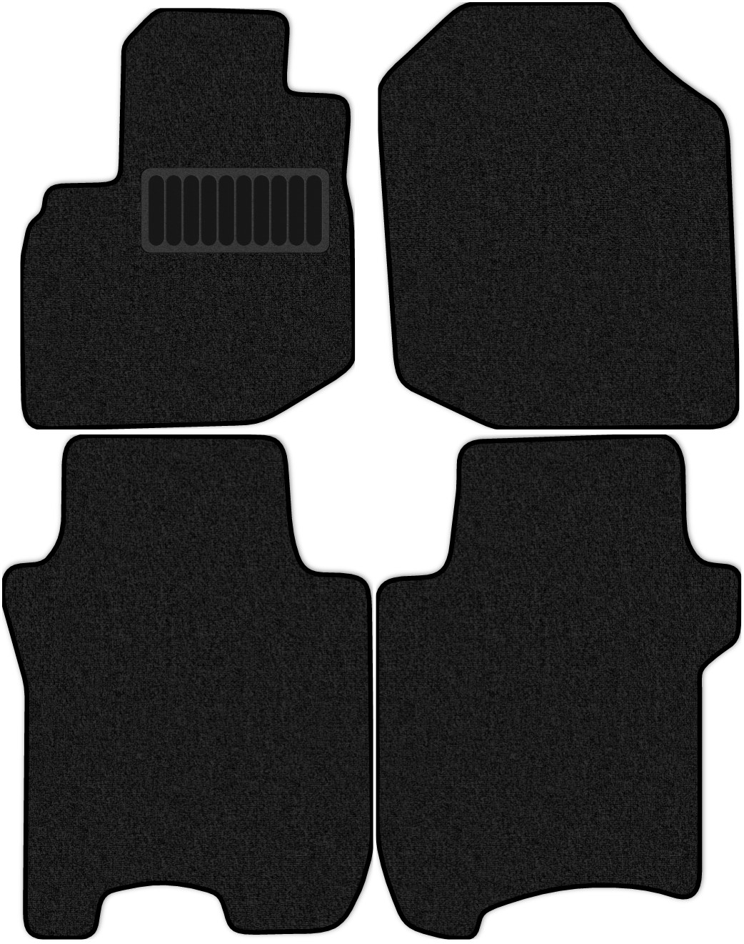 фото Коврики в салон комфорт для honda jazz 2 (gg) 2009 - 2013, 4 шт. черный, текстиль allmone