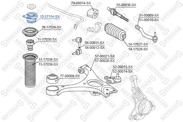 

Опора стойки амортизатора STELLOX 12-17154-SX