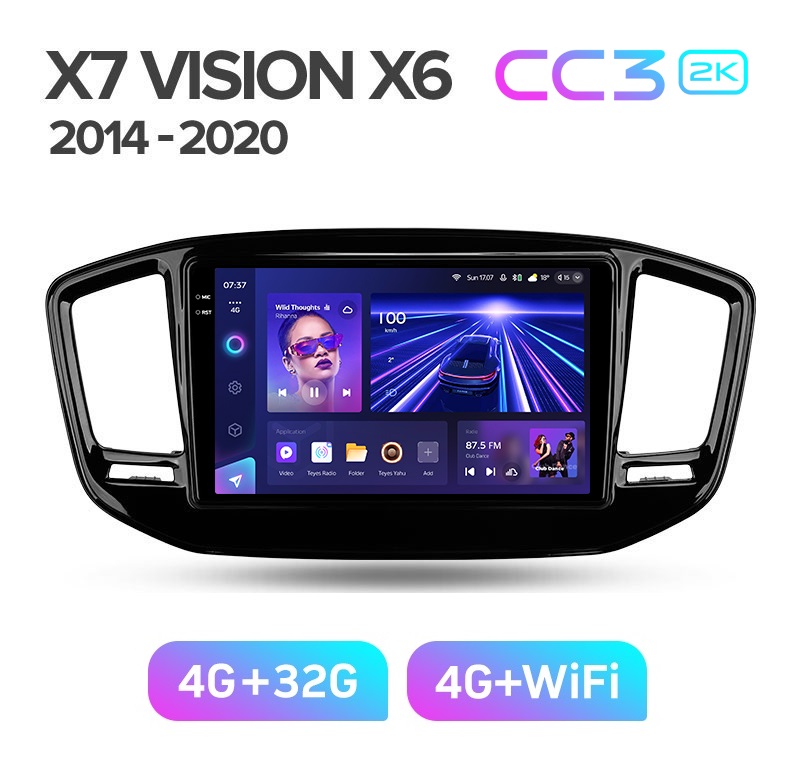 Магнитола TEYES GEELY EMGRAND X7 2014-2020 г CC3 2K 432ГБ 3489000₽