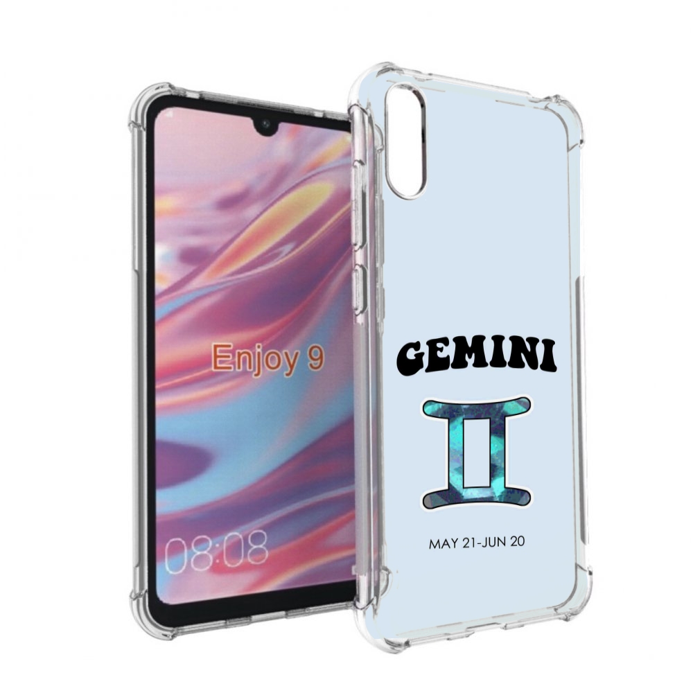 

Чехол бампер MyPads знак зодиака близнецы 1 для Huawei Enjoy 9, Прозрачный, Tocco