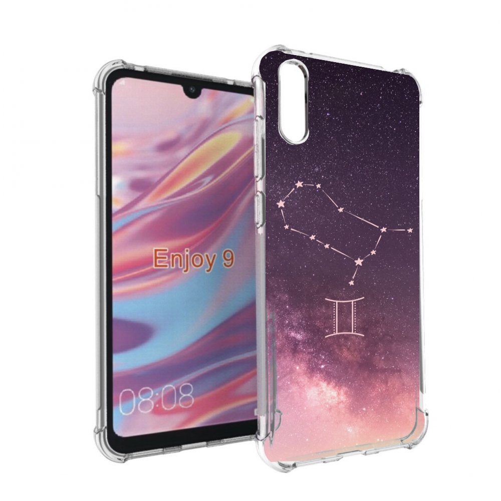 

Чехол бампер MyPads знак зодиака близнецы 5 для Huawei Enjoy 9, Прозрачный, Tocco
