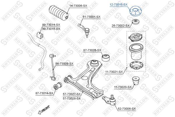 

Опора стойки амортизатора STELLOX 12-73015-SX