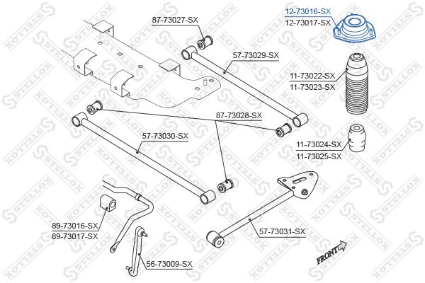 

Опора стойки амортизатора STELLOX 12-73016-SX