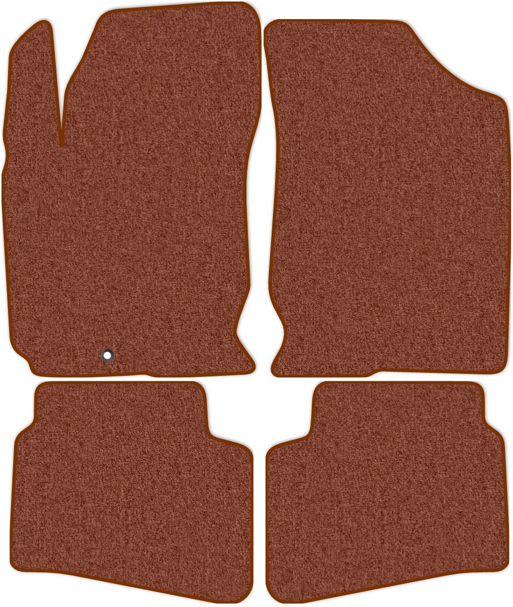 фото Коврики в салон комфорт для hyundai i30 1 (fd) 2007 - 2011, 4 шт. коричневый, текстиль allmone