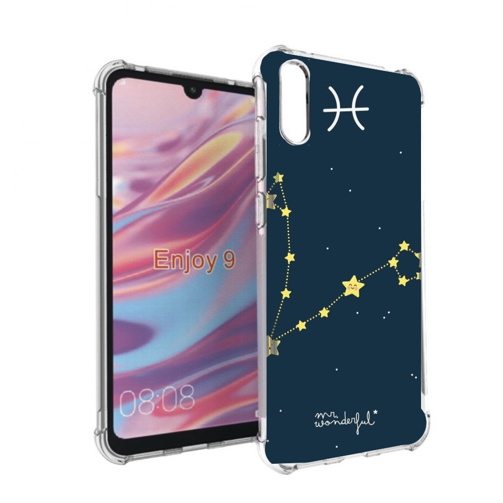 

Чехол бампер MyPads знак зодиака рыбы 1 для Huawei Enjoy 9, Прозрачный, Tocco