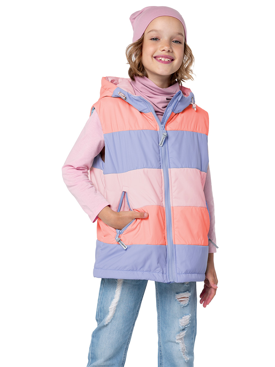 

Жилет детский NIKASTYLE 9м7224, персик/пудра, 128, Оранжевый, 9м7224