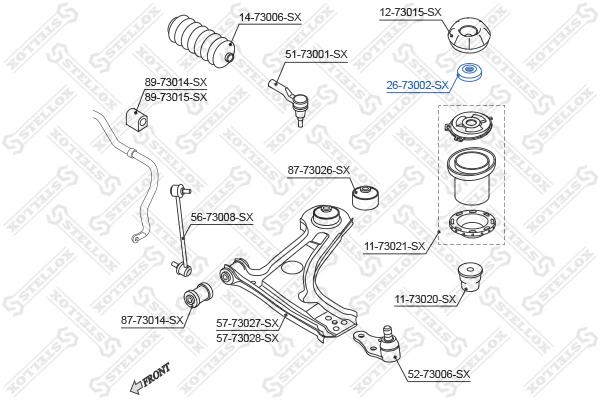 

Опора стойки амортизатора STELLOX 26-73002-SX