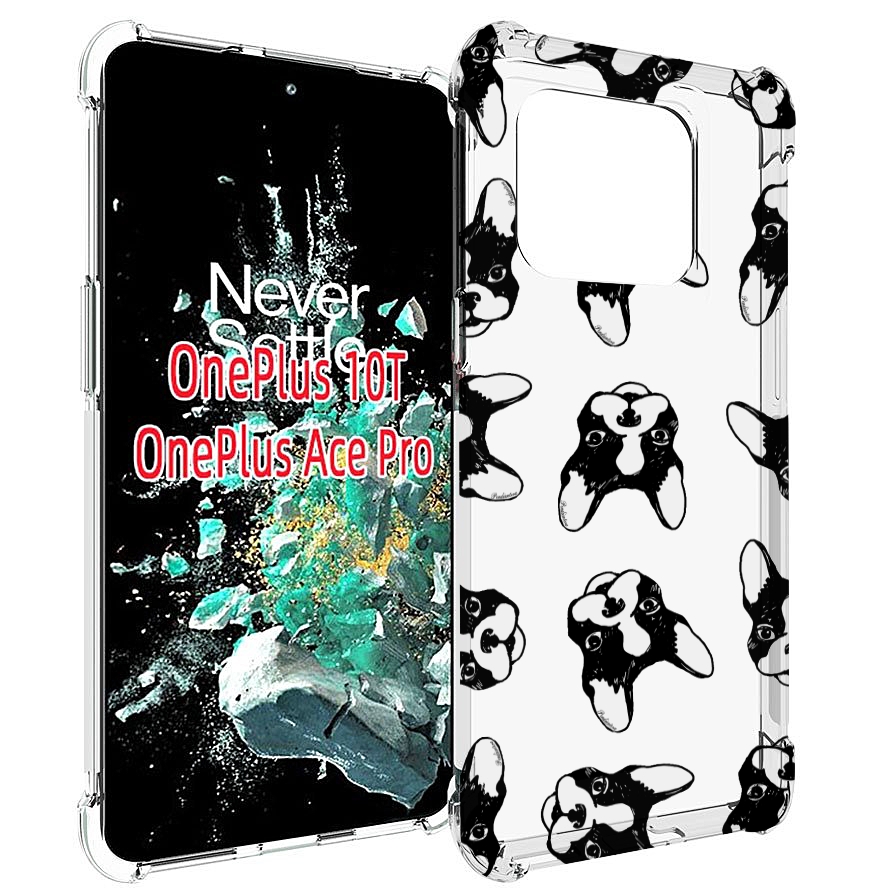

Чехол MyPads черно белые собачки для OnePlus 10T, Прозрачный, Tocco