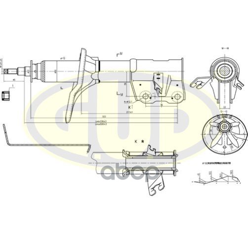 Амортизатор | Перед Лев | Mitsubishi Carisma Volvo S40,Vl,B4 G.U.D арт. GSA334309