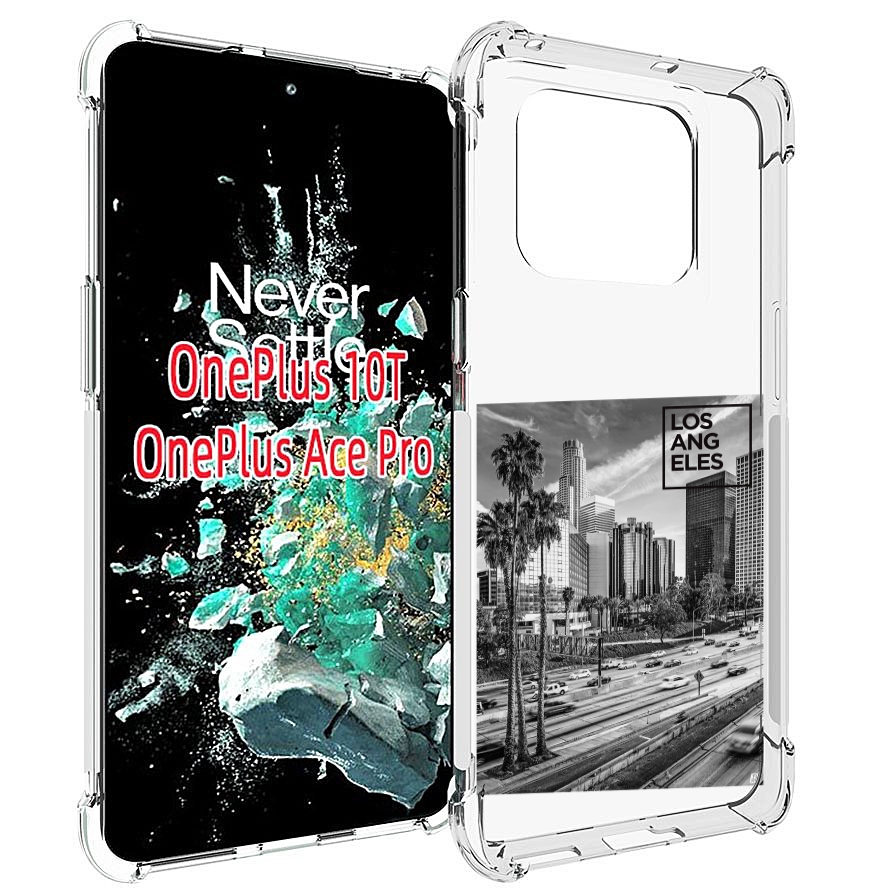 

Чехол MyPads черно белый лос анджелес для OnePlus 10T, Прозрачный, Tocco
