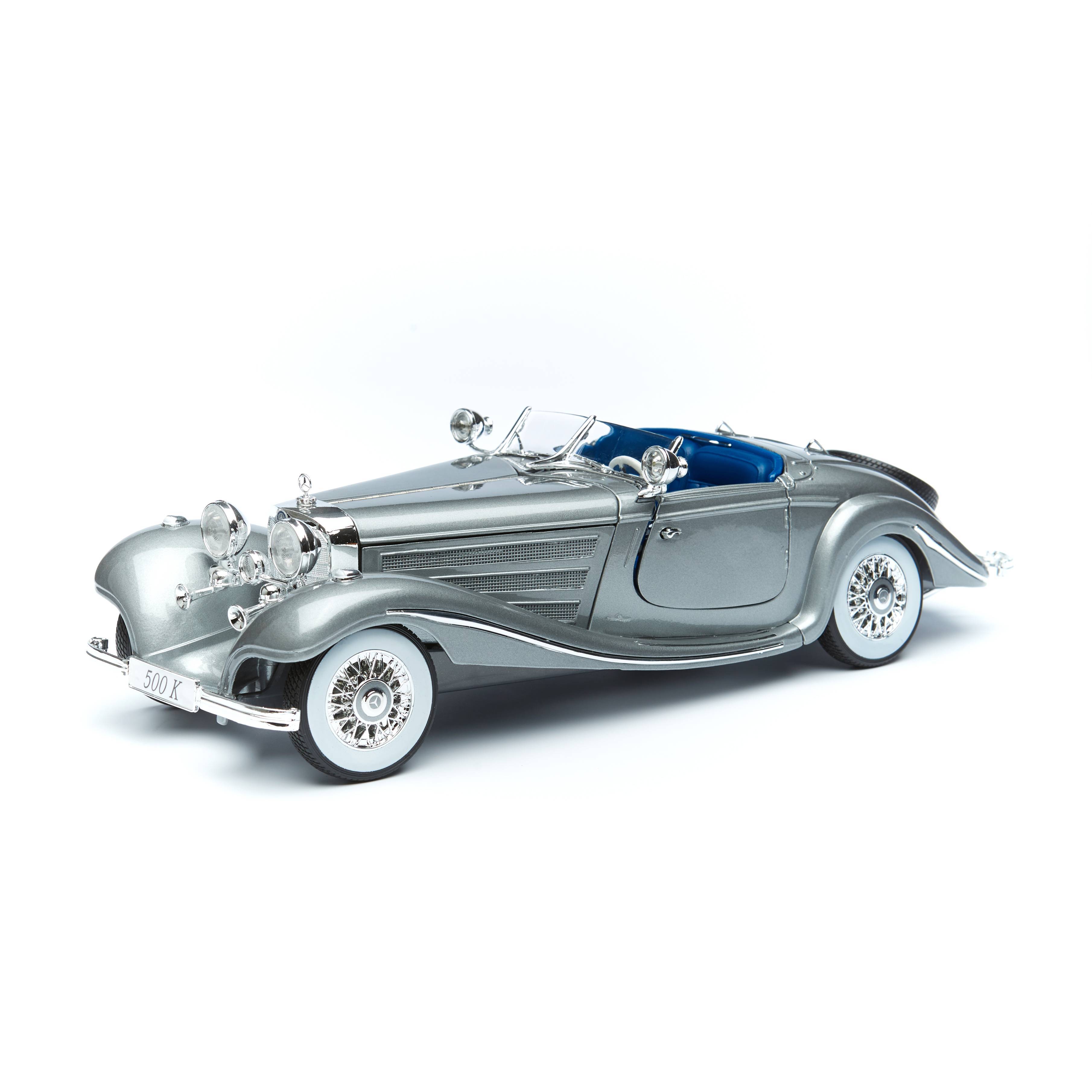 фото Машинка maisto 1:18 mercedes-benz 500 k special roadster год 1934-1936, серебряный