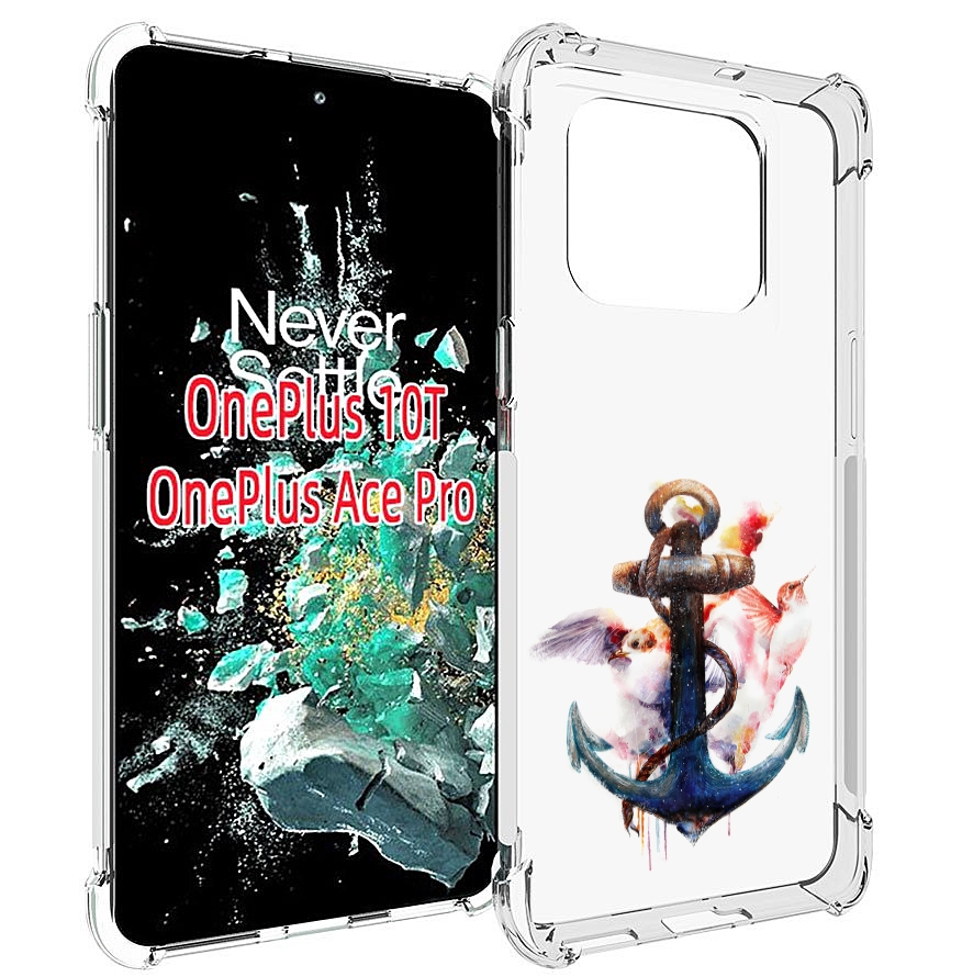 

Чехол MyPads якорь с птицами для OnePlus 10T, Прозрачный, Tocco