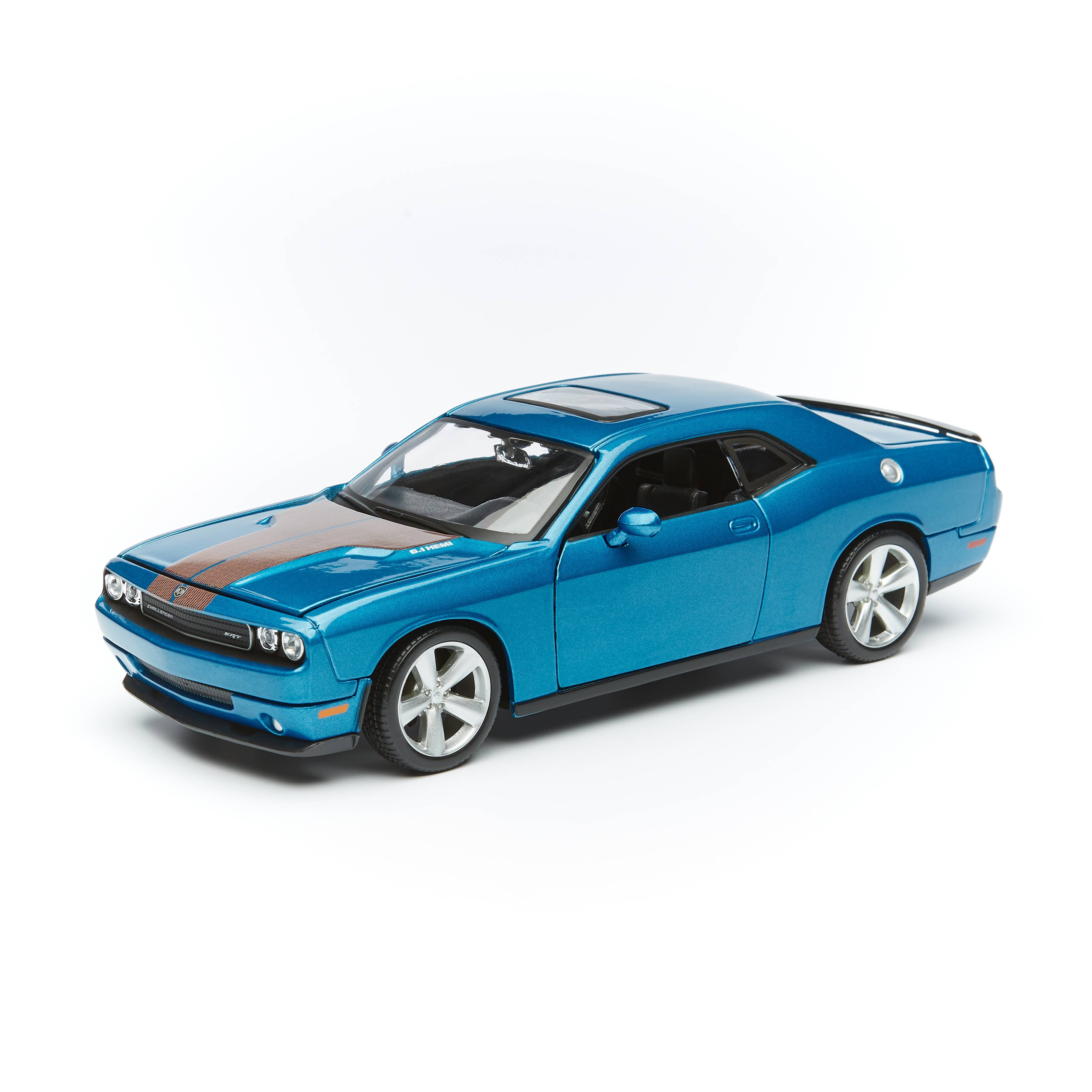

Машинка Maisto голубая - Dodge Challenger SRT8 2008г 1:24