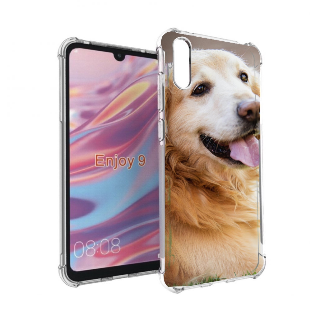 

Чехол бампер MyPads золотистыи ретривер для Huawei Enjoy 9, Прозрачный, Tocco