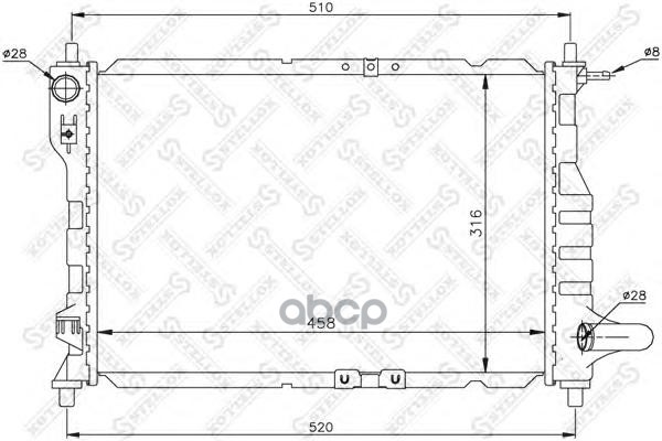 

10-25435-Sx_Радиатор Системы Охлаждения Chevrolet Matiz 0.8I 6V/1.0I 8V 05>