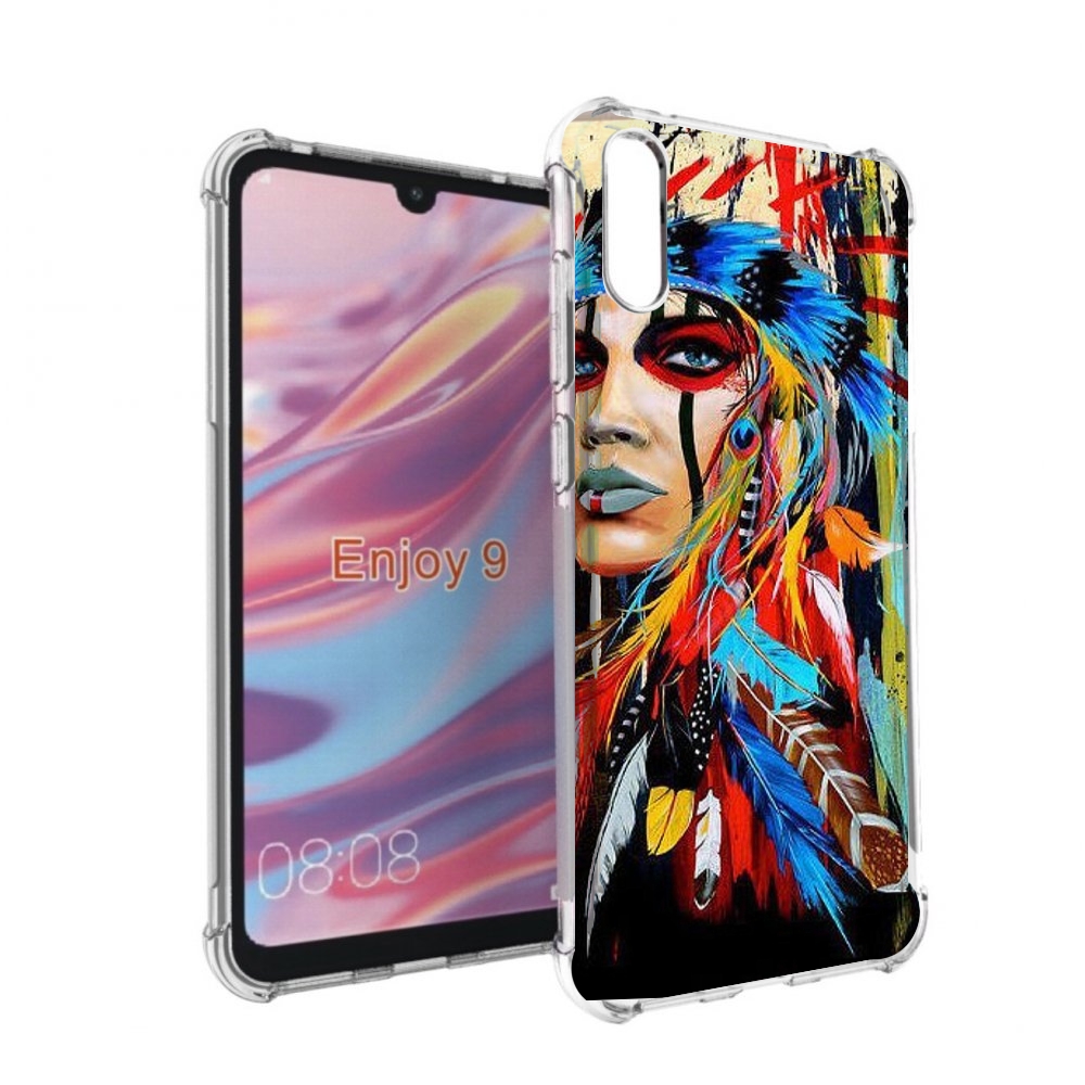 

Чехол бампер MyPads индеец расписной для Huawei Enjoy 9, Прозрачный, Tocco