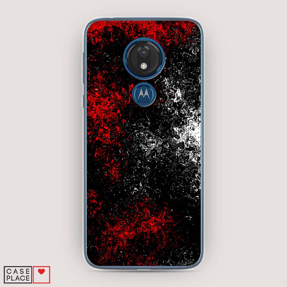 

Чехол на Motorola Moto G7 "Монотипия", Красный;черный;белый, 241150-3