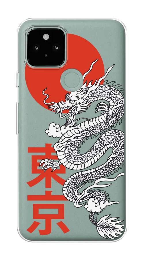 

Чехол на Google Pixel 5A "Китайский дракон", Черный;красный;белый, 271050-1