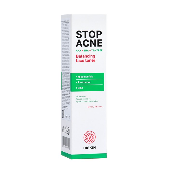 

Балансирующий тонер для лица HISKIN STOP ACNE, 150 мл