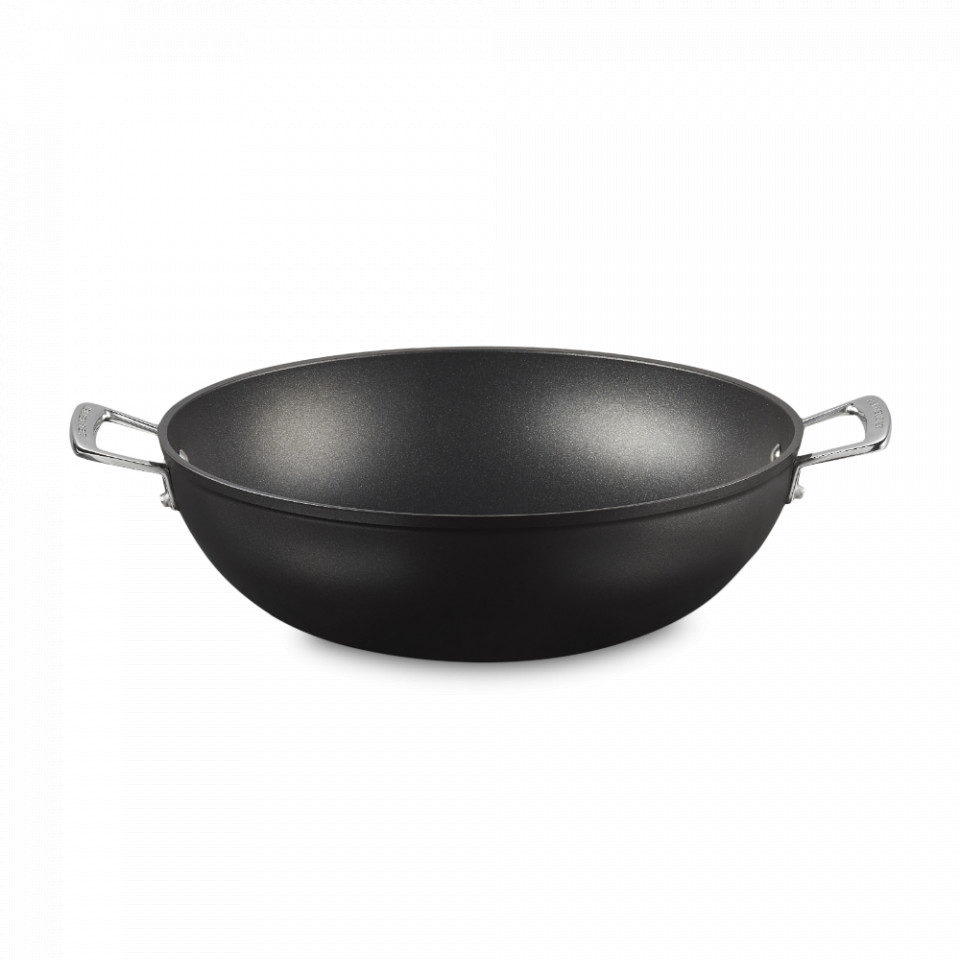 

Вок с антипригарным покрытием Le Creuset 32 см алюминий черный