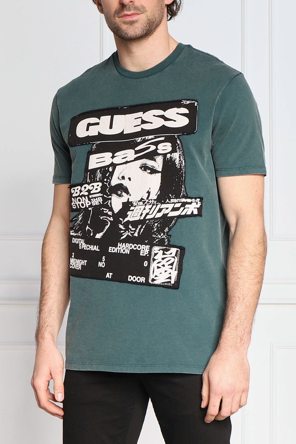 

Футболка мужская Guess M3RI39 KBDL0 зеленая M, Зеленый, M3RI39 KBDL0