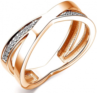 

Кольцо из красного золота с бриллиантом р. 18 АЛЬКОР 14453-100, 14453-100