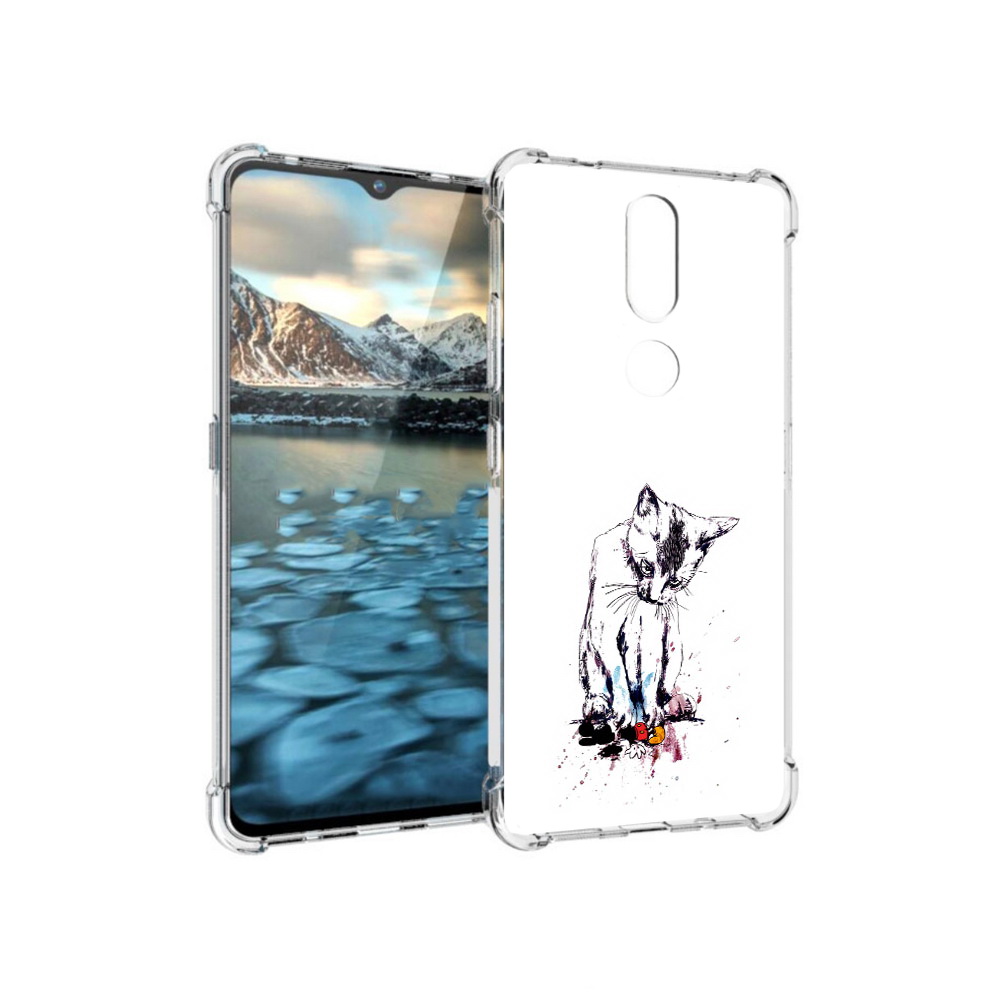 

Чехол MyPads Tocco для Nokia 2.4 кот и микки (PT227049.107.399), Прозрачный, Tocco