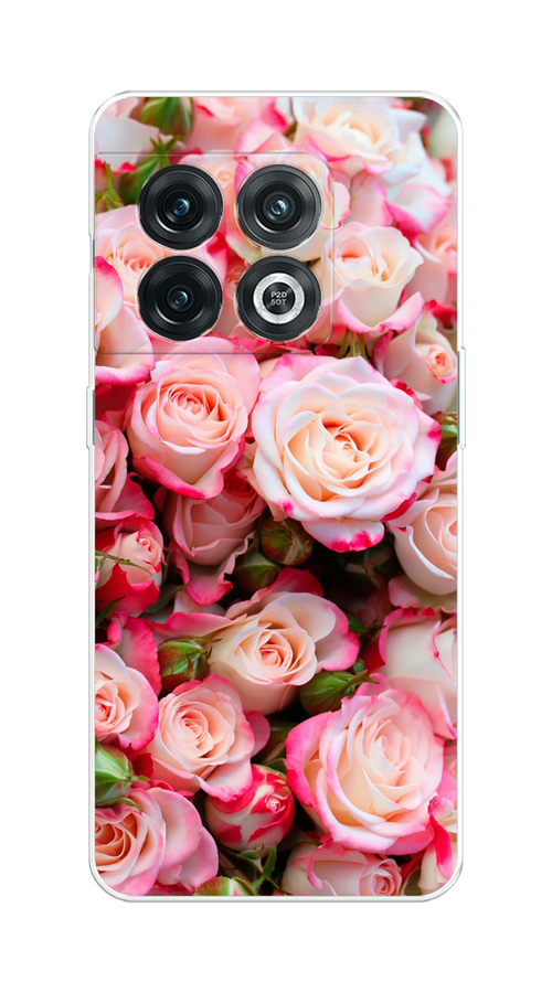 

Чехол на OnePlus 10 Pro 5G "Много роз", Розовый, 152150-2