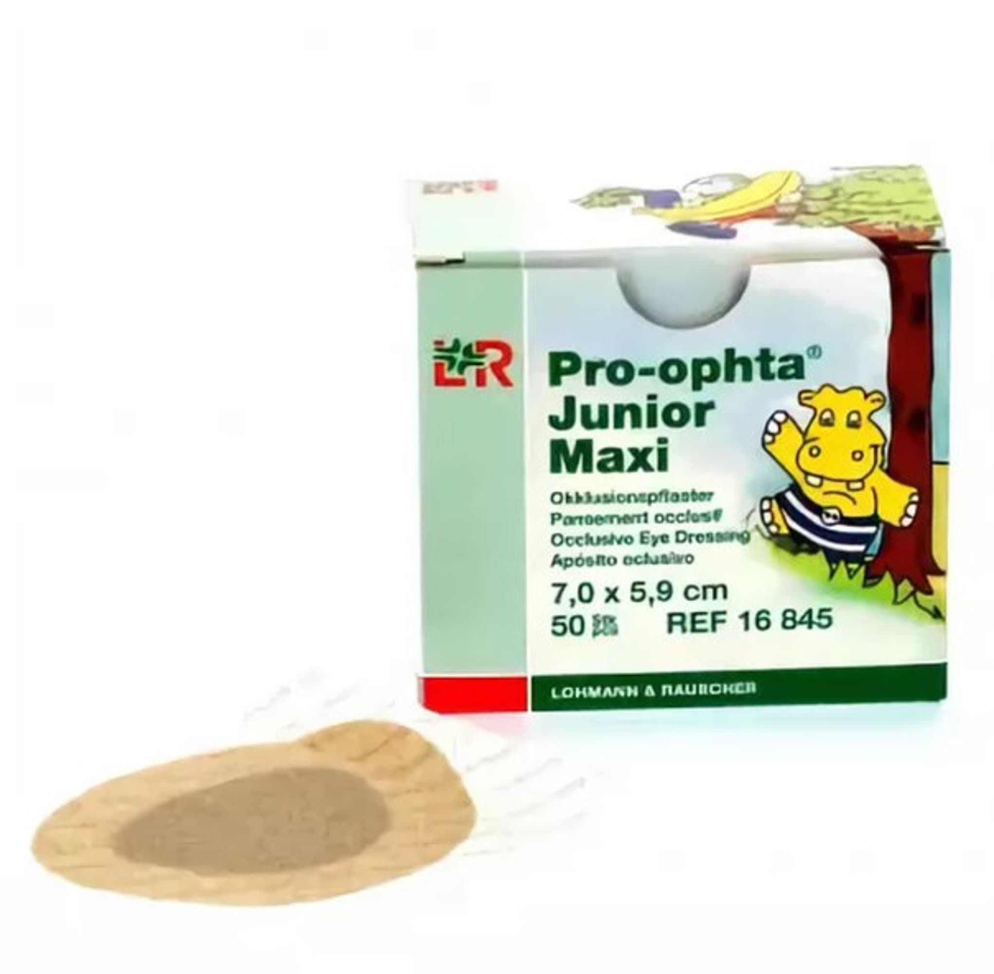 

Повязка на глаз детская Pro-Ophta Junior Maxi 7х5,9см 50 шт. 16845, Бежевый