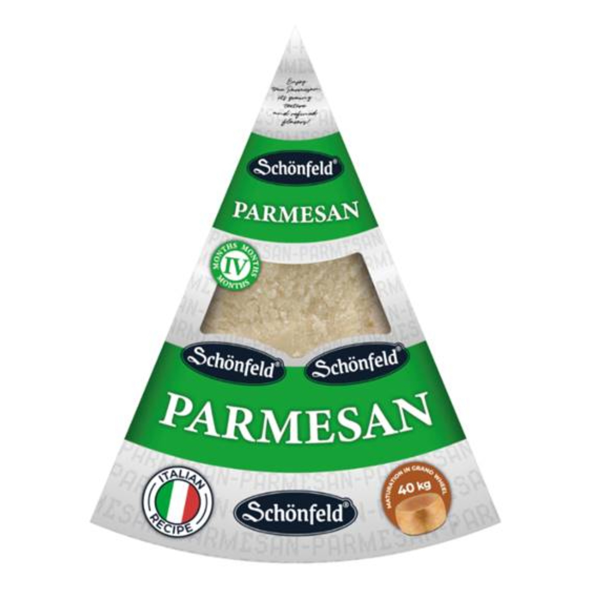 Сыр твердый Schonfeld Пармезан 4 месяца 45% +-2,2 кг