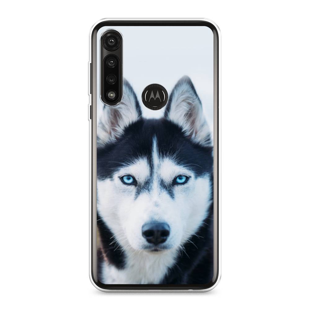 

Чехол на Motorola Moto G Power 2020 "Хаски 2", Синий;белый, 242650-1