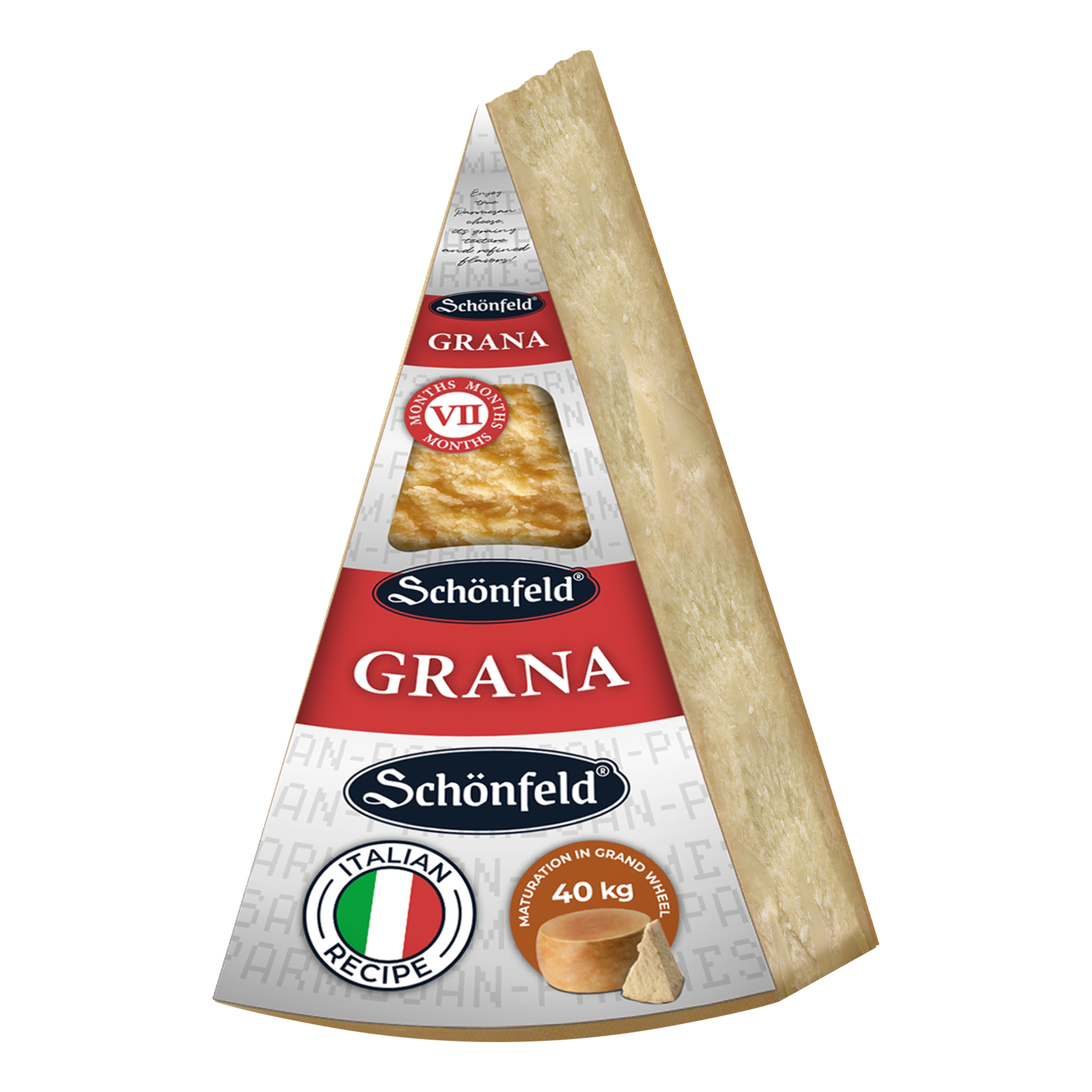 Сыр твердый Schonfeld Грана 43% +-2,1 кг
